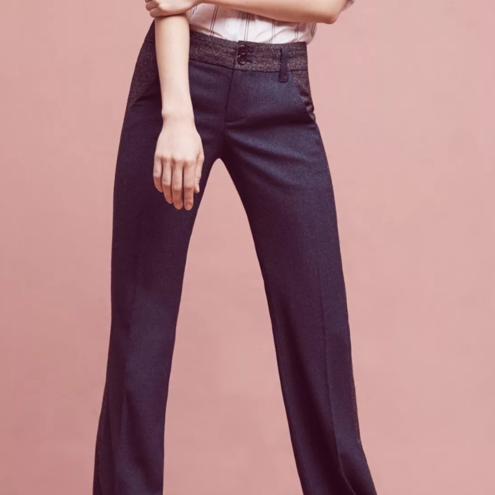 Anthropologie Elevenses Flecked Brighton Trousers 0P